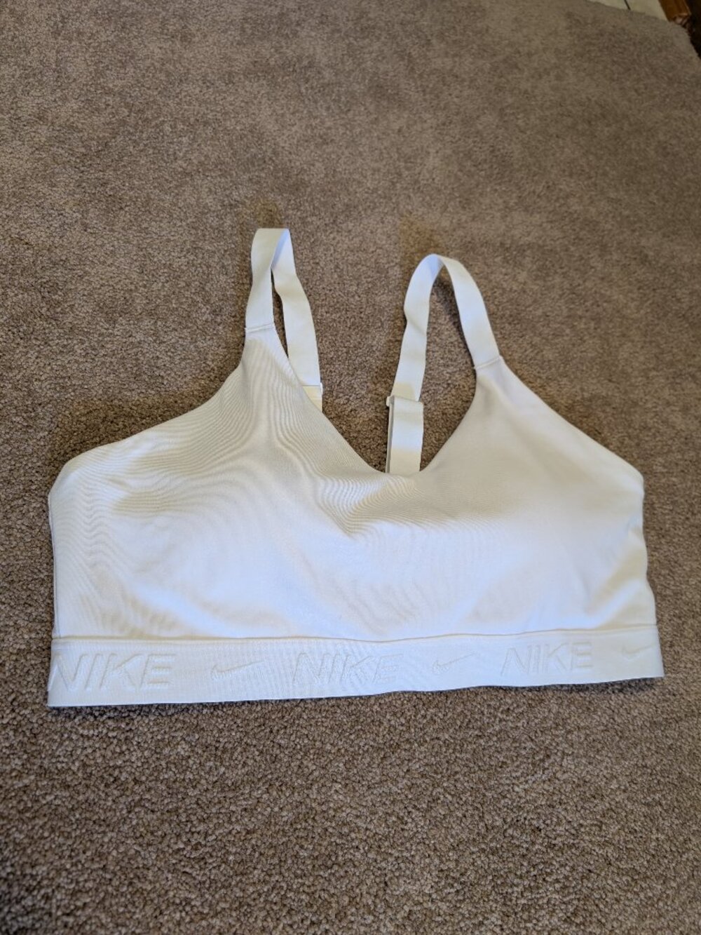 Nike Indy dri fit sports bra white size large